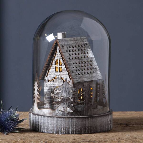  Star Trading Star Trading Led Decorative Light Kupol House, Brown 