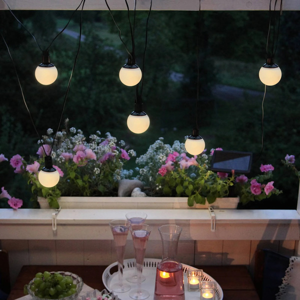  Star Trading Star Trading Led Solar String Lights, Combo, 6-bulb, Ip44, Plastic 