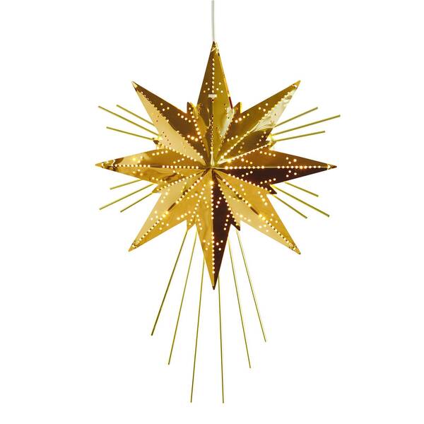  Star Trading Star Trading Mini Luxe Decorative Star Made Of Metal, Brass 