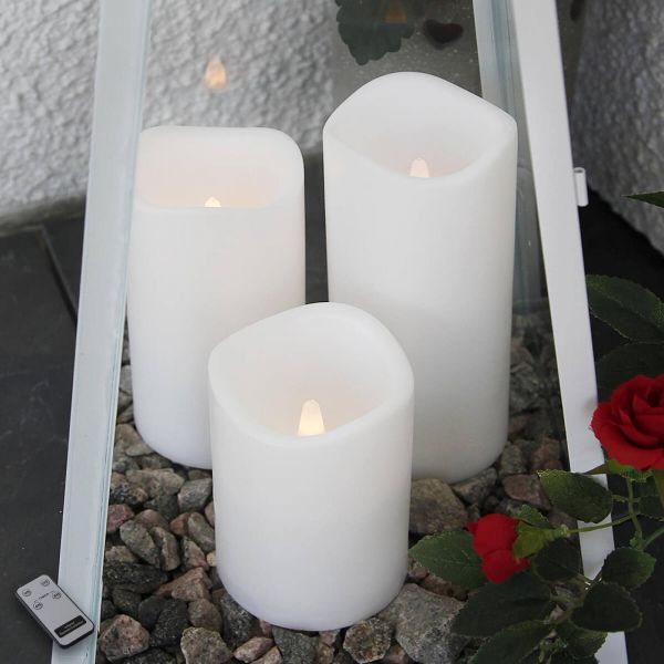 Star Trading Star Trading Set Of Three Led Candles For Outdoors 