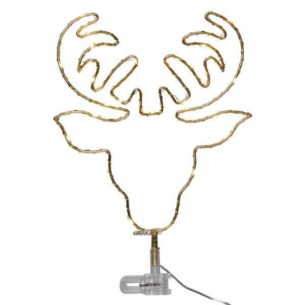  Star Trading Star Trading Topsy Led Tree Topper, Deer Head Battery 