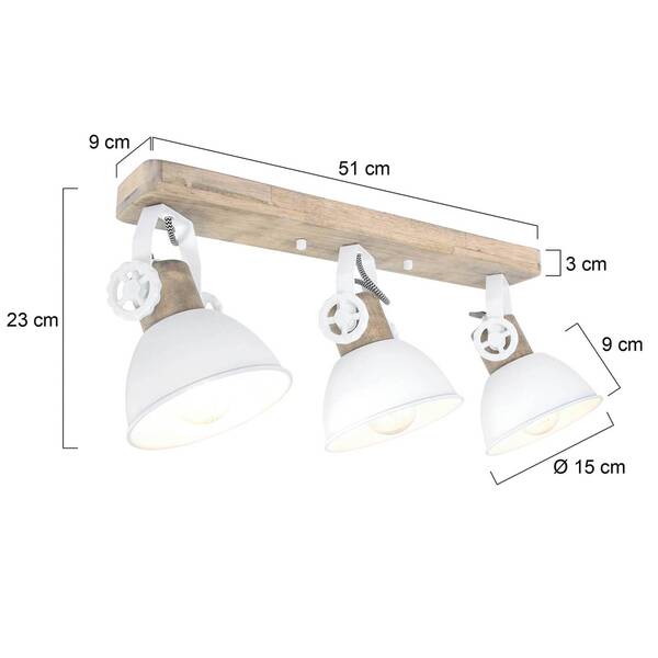  Steinhauer Steinhauer Gearwood Downlight, 3-bulb White 