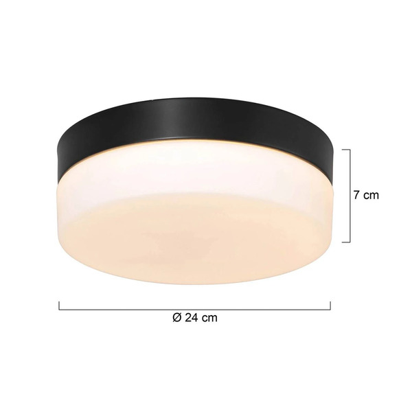 Steinhauer Steinhauer Led Ceiling Light Ikaro Black, ø 24 Cm, Metal, Plastic 