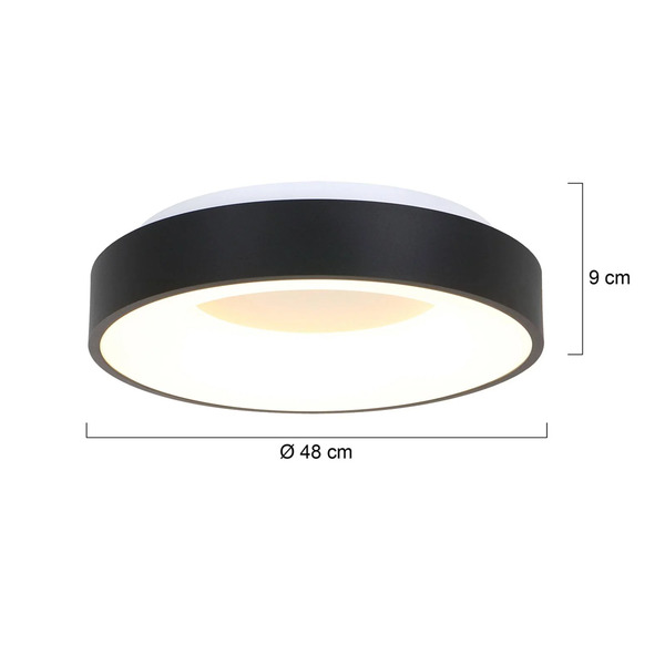  Steinhauer Steinhauer Led Ceiling Light Ringlede 2,700 K ø 48 Cm Black 