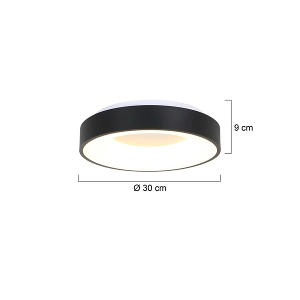  Steinhauer Steinhauer Led Ceiling Light Ringlede 2,700 K ø 30 Cm Black 