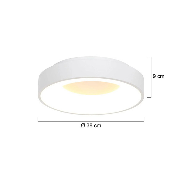  Steinhauer Steinhauer Led Ceiling Light Ringlede, 2,700 K, ø 38 Cm, White, Metal 