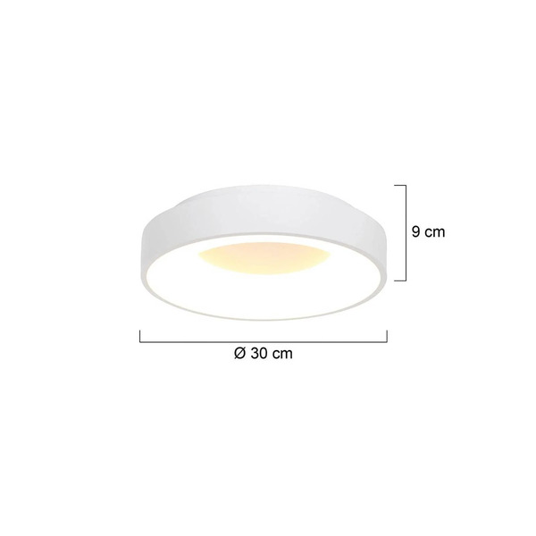  Steinhauer Steinhauer Led Ceiling Light Ringlede, 2,700 K, ø 30 Cm, White, Metal 