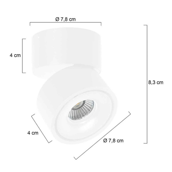  Steinhauer Steinhauer Led Ceiling Spotlight Fez, White, 1-bulb, Metal, Swivelling 