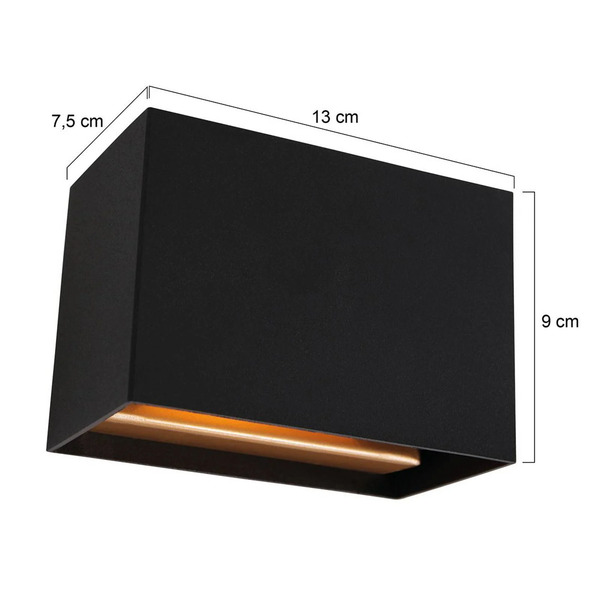  Steinhauer Steinhauer Led Wall Light Muro 3365, Black, Angular, G9, 2,700 K 