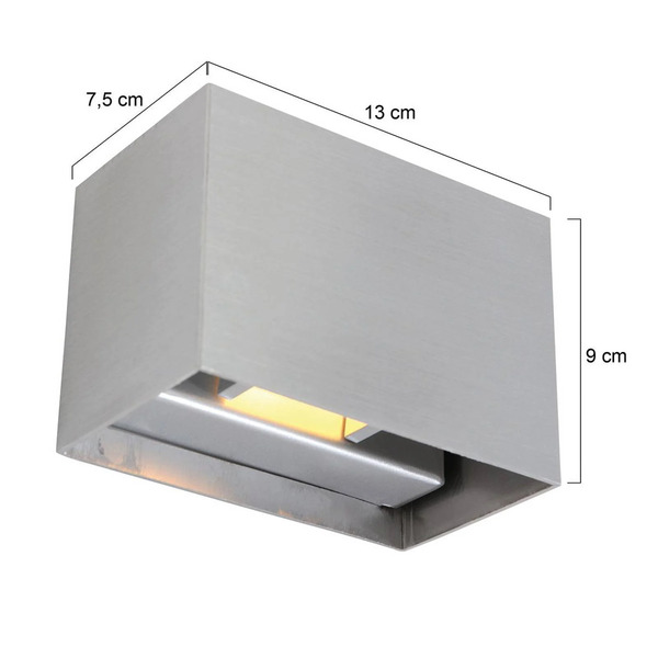  Steinhauer Steinhauer Led Wall Light Muro 3365, Steel Grey, Angular, G9, 2,700 K 