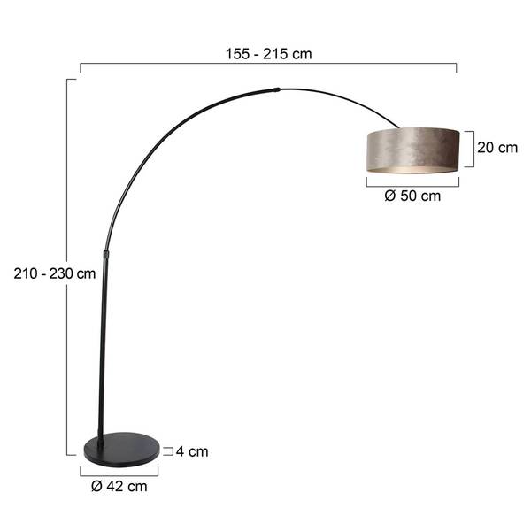  Steinhauer Steinhauer Sparkled Light Arc Floor Lamp Black/silver 