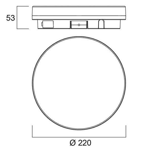  Sylvania Sylvania Start Surface Slim Ceiling Lamp, ø 22 Cm, Ip54, Dimmable. 