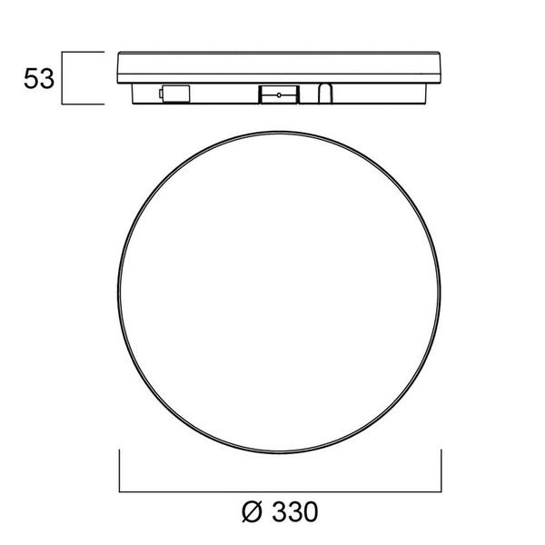  Sylvania Sylvania Start Surface Slim Ceiling Lamp, ø 33 Cm, Ip54, Dimmable. 
