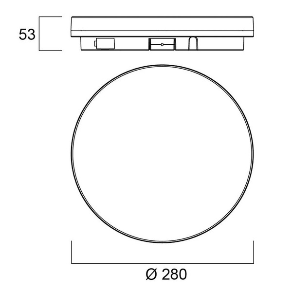  Sylvania Sylvania Start Surface Slim Ceiling Lamp, ø28cm, Sensor, Ip54 