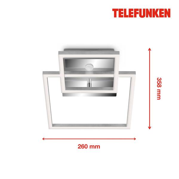  Telefunken Telefunken Frame Led Sensor Ceiling Light Chrome/alu 26×36 cm 