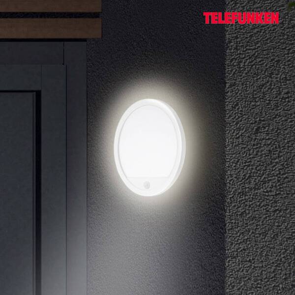  Telefunken Telefunken Sensor Outdoor Wall Light Nizza ø 28cm White 4,000k 