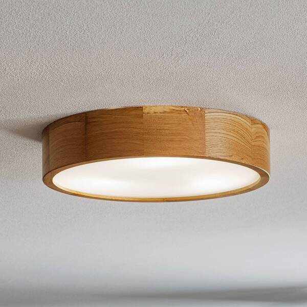  Temar Lighting Temar Lighting Cleo Dr375 Ceiling Light, Ip20, Sensor, ø 38 Cm, Oak Wood 