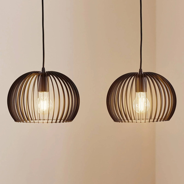  Temar Lighting Temar Lighting Larus Hanging Light In Black Steel, 2-bulb 