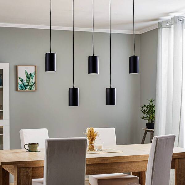  Temar Lighting Temar Lighting Zw Tube 170 Pendant Light, 5-bulb, Black 