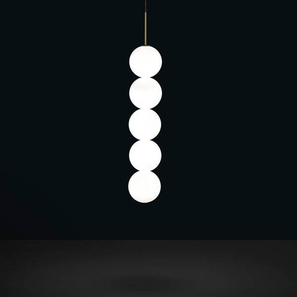  Terzani Terzani Abacus Pendant Light, Brass, 5 Globes 