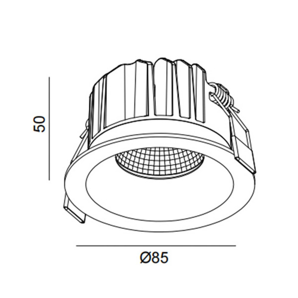  The Light Group The Light Group Slc Led Downlight Onepro Soft, White, 4,000 K, Aluminium 
