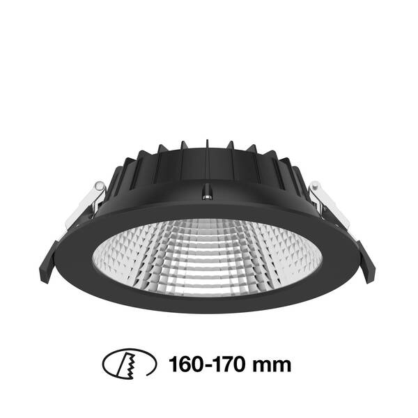  The Light Group The Light Group Slc Shift Led Recessed Spotlight ø19cm Cct, Black 