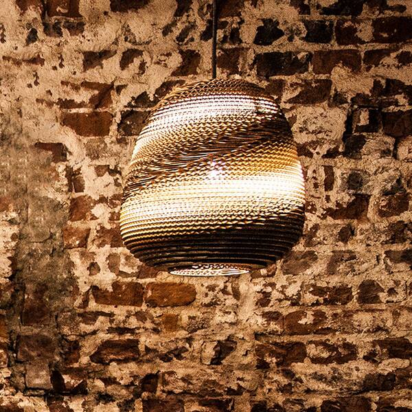  Think Paper Think Paper Binky 290 Pendant Light, Cardboard Shade 