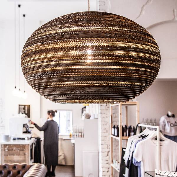  Think Paper Think Paper Lazy Pendant Light, ø 64 Cm, Brown, Cardboard, E27 