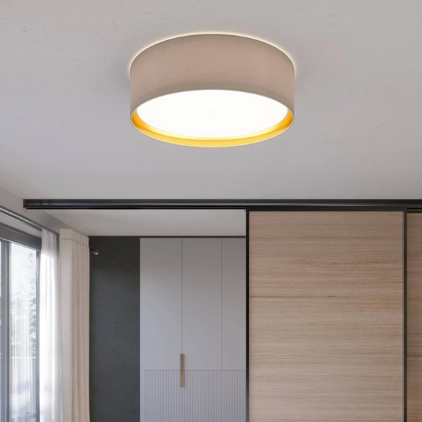  Tk Lighting Tk Lighting Bilbao Ceiling Light, Grey/gold, ø 60 Cm 