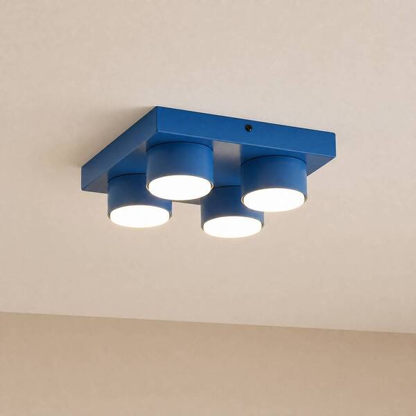  Tk Lighting Tk Lighting Brix Ceiling Lamp, Blue, 23 Cm Long, 4-bulb, Gx53 
