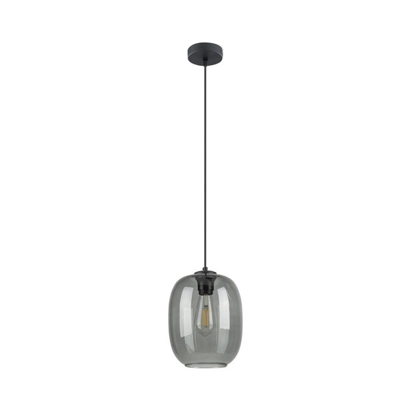  Tk Lighting Tk Lighting Elio Pendant Light, Glass, Graphite, 1-bulb 