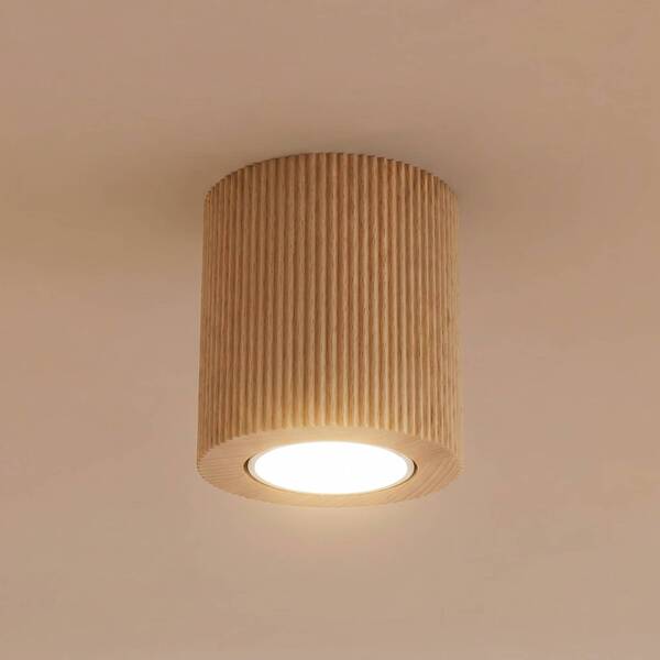  Tk Lighting Tk Lighting Eve Ceiling Spotlight, 8.5 Cm High, Gu10, Wood 