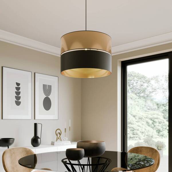  Tk Lighting Tk Lighting Hilton Pendant Light, Black/gold, 1-bulb 