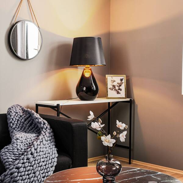  Tk Lighting Tk Lighting Lacrima Table Lamp, Black/gold 