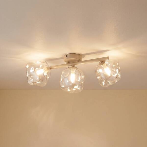  Tk Lighting Tk Lighting Lava Ceiling Light, 3-bulb, 50 Cm Long, Sand/cognac, G9 