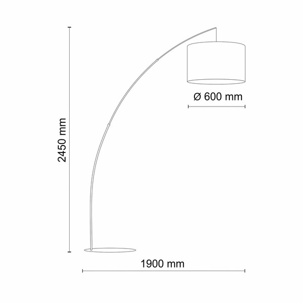 Tk Lighting Tk Lighting Moby Nature Floor Lamp With Textile Shade 