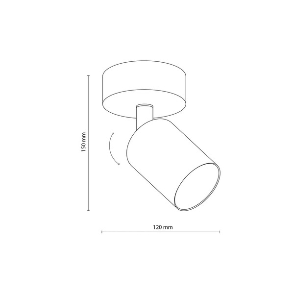  Tk Lighting Tk Lighting Top Downlight, Adjustable, Brown, 1-bulb 
