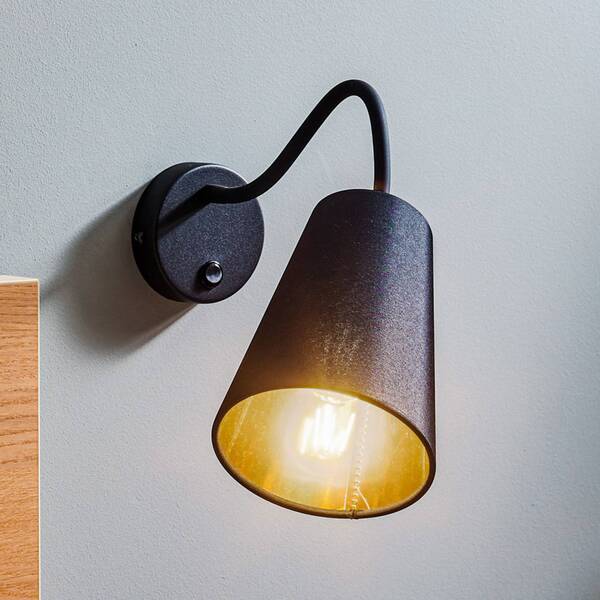  Tk Lighting Tk Lighting Wall Light Wire, Black/gold 