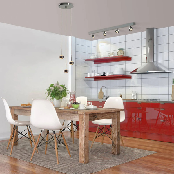  Top Light Top Light Puk Drop Trio Pendant Light, Chrome, 3-bulb, G9 