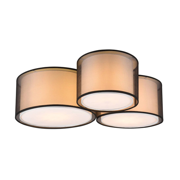  Trio Lighting Trio Lighting Burton Ceiling Light, 65x55cm, Three Lampshades 