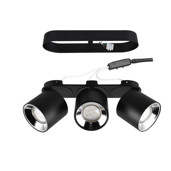  Trio Lighting Trio Lighting Guayana Downlight Gu10 3-bulb Black 