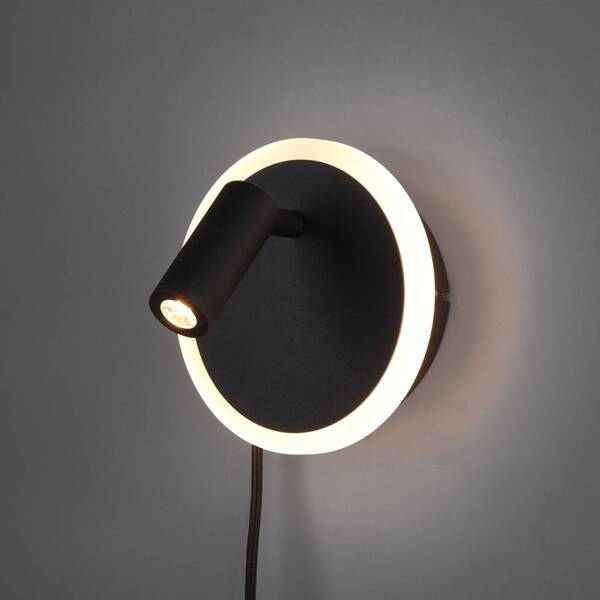  Trio Lighting Trio Lighting Jordan Led Wall Light, Two-bulb, Black 