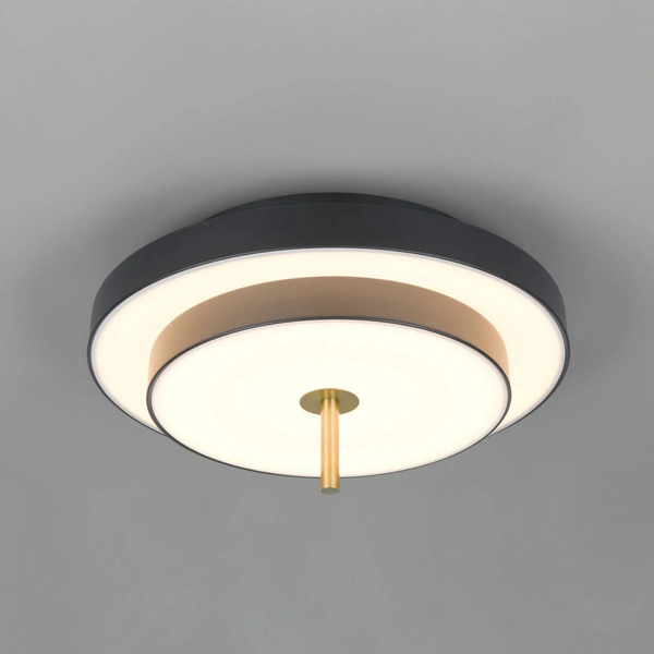  Trio Lighting Trio Lighting Keaton Led Ceiling Lamp, Black/gold, ø 40 Cm, Cct 