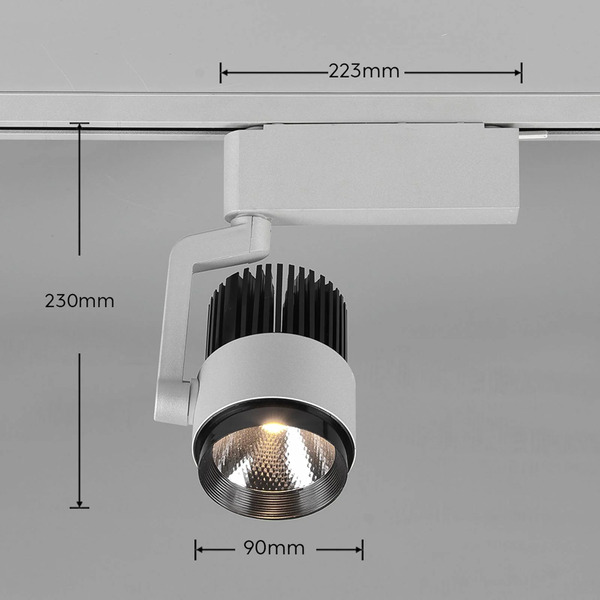  Trio Lighting Trio Lighting Led Track Spotlight Radiator For Duoline, Titanium Matt, Cct 