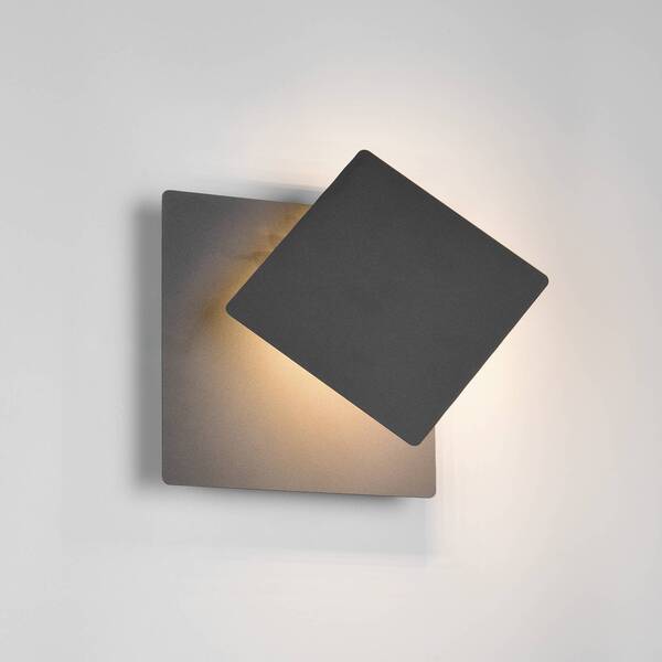  Trio Lighting Trio Lighting Mio Led Wall Light, Matt Black, Width 18 Cm, Metal 