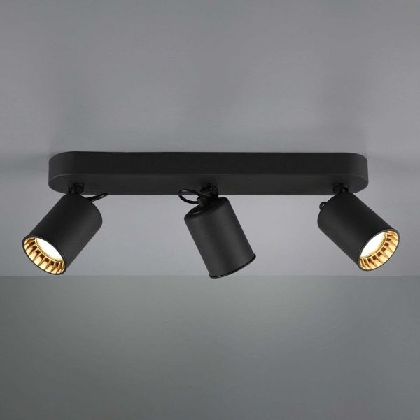  Trio Lighting Trio Lighting Pago Ceiling Spotlight, Three-bulb, Black 