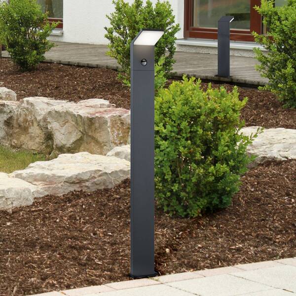  Trio Lighting Trio Lighting Pearl Led Sensor Path Light, Height 100 Cm, Anthracite Metal, Ip54 