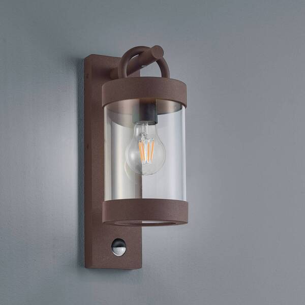  Trio Lighting Trio Lighting Sambesi Outdoor Wall Lamp, Motion Sensor, Rust 