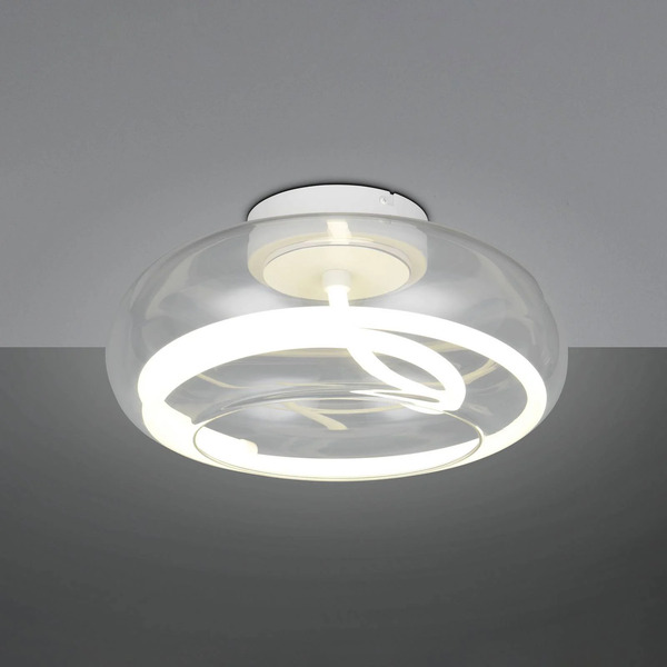  Trio Lighting Trio Lighting Tarsia Led Ceiling Lamp, Matt White, ø 40 Cm Glass 