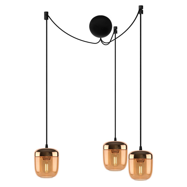  Umage Umage Acorn Hanging Light 3-bulb Amber Brass 